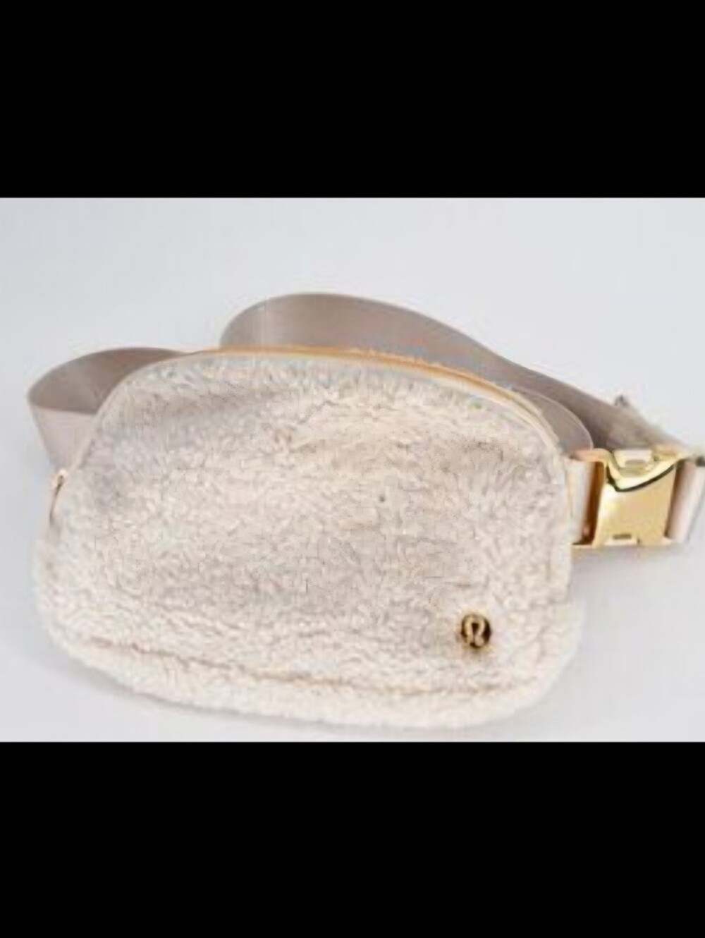lululemon athletica Everywhere Belt Bag Cream Faux Sherpa Crossbody Bag